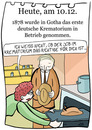 Cartoon: 10. Dezember (small) by chronicartoons tagged krematorium,hähnchen,ofen,herd,cartoon