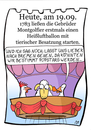 Cartoon: 19. September (small) by chronicartoons tagged montgolfier,huhn,ente,schaf,bremer,stadtmusikanten,cartoon