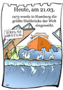 Cartoon: 21. März (small) by chronicartoons tagged hubbrücke,schiff,fluss,moses