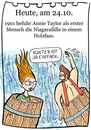 Cartoon: 24. Oktober (small) by chronicartoons tagged niagarafälle,stunt,wasserfall,cartoon