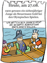 Cartoon: 27. August (small) by chronicartoons tagged olympiade,ruderer
