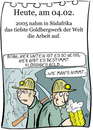 Cartoon: 4. Februar (small) by chronicartoons tagged flüssiges,gold,bergwerk,bier,cartoon