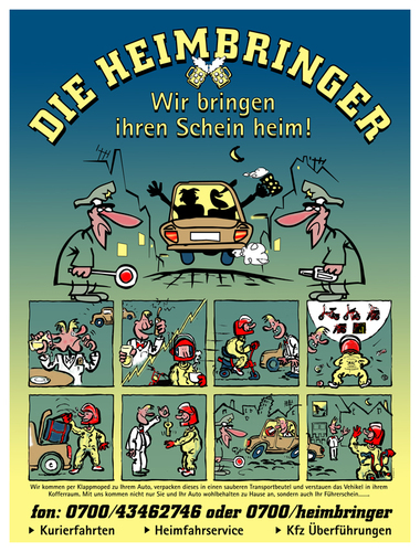Cartoon: Heimbringer (medium) by zenundsenf tagged heimbringen,moped,führerschein,zenundsenf