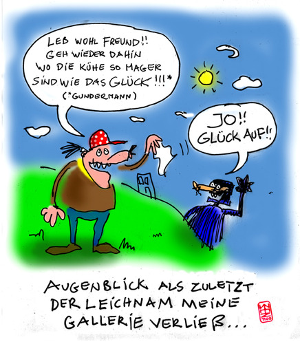 Cartoon: leichnam zu besuch (medium) by zenundsenf tagged leichnam,besuch,gundermann,zenf,zensenf,zenundsenf,walter,andi