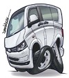 Cartoon: Volkswagen T5 (small) by Darrell tagged volkswagen,t5,camper,van,dazzlarock,cartoon