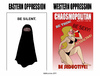 Cartoon: OPPRESSIONS (small) by ELCHICOTRISTE tagged oppression,burka
