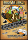 Cartoon: Brushtail Bob Radio Program (small) by Abe tagged possum,wild,poster,ad,advert,colors,ice,cream,van,fun,mic,microphone,hat,geek,nerd,hot,female,radio,program,road,renegade