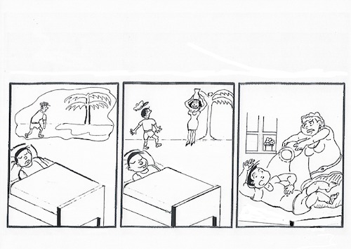 Cartoon: Steppke - Wüstentraum (medium) by arno tagged traum,suleika,wüstenschönheit