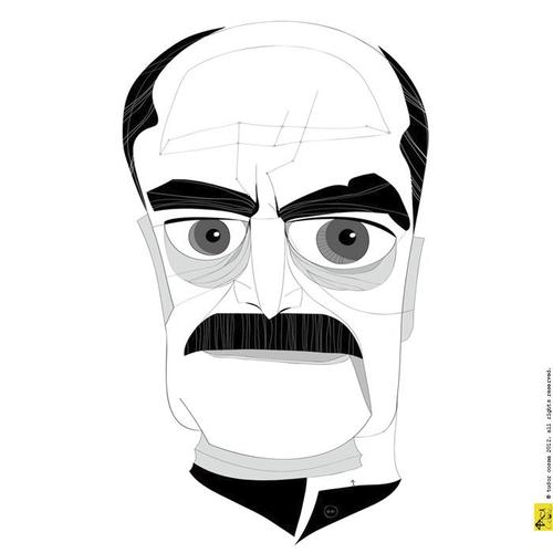 Cartoon: Arch. P. (medium) by Tacitudore tagged tacitudore,caricatures,portraits