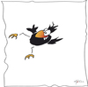 Cartoon: Die Kado-Krähe 2 (small) by KADO tagged krähe,crow,animal,bird,kado,kadocartoons,cartoon,comic,humor,spass,illustration,dominika,kalcher,austria,styria,graz