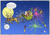 Cartoon: Too late. (small) by badham tagged badham hammel santa claus weihnachtsmann renntier reindeer silvester weihnachten new year neues jahr böller kracher