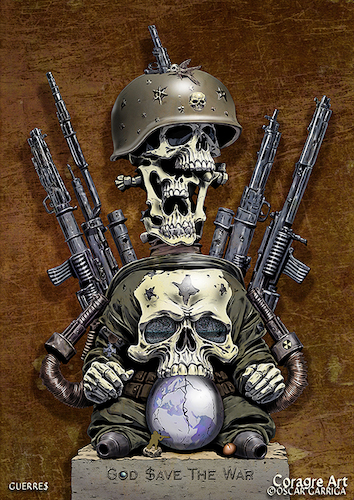 Cartoon: Guerres (medium) by DrCoragre tagged digital,art,illustration,drawing,comic,wars