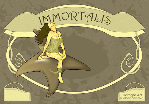 Cartoon: Immortalis (medium) by DrCoragre tagged art,nouveau,modernisme,cartell,fantasy,illustration,drawing,mixed,media,comic,naturei