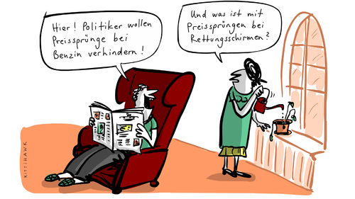 Cartoon: Preissprünge (medium) by kittihawk tagged benzin,preissprünge,preisanstieg,gesetz,preis,euro,rettungsschirm,esm,rettungspaket,europa,tankstelle,sprit,teurer,erdöl,erhöhung,benzin,preissprünge,preisanstieg,gesetz,preis,euro,rettungsschirm,esm,rettungspaket,europa,tankstelle,erdöl,erhöhung