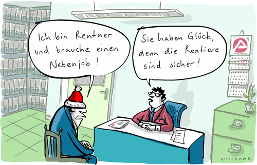 Cartoon: Rente (medium) by kittihawk tagged altersarmut,rentner,weihnachtsmann,nebenjob,rentiere,sicher,rente,2014,kittihawk,arbeitsamt,schlitten,dazu,verdienen,kittihawk,2014,rente,sicher,rentiere,nebenjob,weihnachtsmann,rentner,altersarmut,arbeitsamt,schlitten,dazu,verdienen