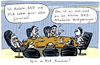 Cartoon: NSA BND Fusion (small) by kittihawk tagged kittihawk,2014,nsa,untersuchungsausschuss,spion,bnd,mitarbeiter,daten,sicherheit,handy,enttarnt,geheimdienste,ausspähaktion,fusioniert,durchgedrungen,letzten,sitzung,konferenz