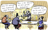 Cartoon: Sanktionen gegen Russland (small) by kittihawk tagged kittihawk,2014,waffenruhe,eu,sanktionen,gehört,in,kraft,treten,russland,wirtschaftssanktionen,europa,ukraine,neue,kneipe,stammtisch,bier
