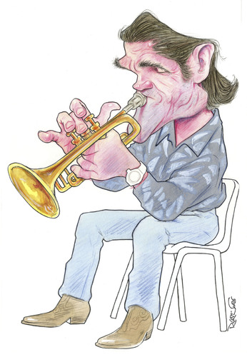 Cartoon: Chet Baker. (medium) by Ricardo Soares tagged jazz,music