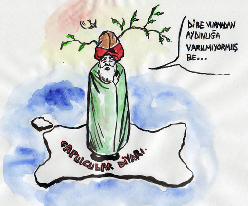 Cartoon: dibe vurmadan aydinliga varilmaz (medium) by Bern tagged vaurien,hooligan,capulcu,gamberro