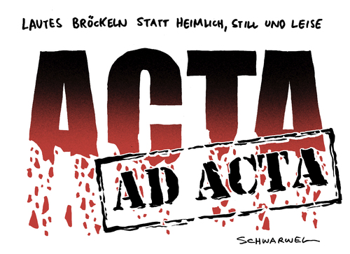Cartoon: ACTA Unterzeichnung Schwebe (medium) by Schwarwel tagged schwarwel,karikatur,schwebe,unterzeichnung,abkommen,piraterie,anti,acta,acta,anti,piraterie,abkommen,unterzeichnung,schwebe,internet,web,www,copyright,urheberrecht,protest