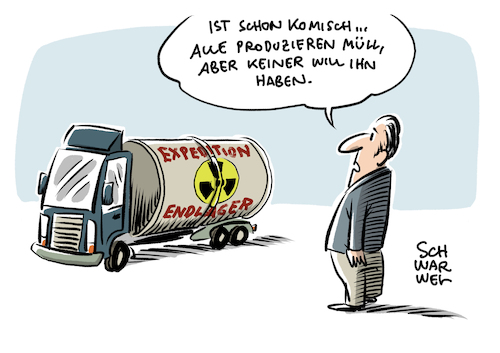 Cartoon: Atommüllager Gorleben (medium) by Schwarwel tagged atommüllager,atommüll,gorleben,deutschland,atomkraftwerk,atomkraft,endlager,müll,lagerung,cartoon,karikatur,schwarwel,atommüllager,atommüll,gorleben,deutschland,atomkraftwerk,atomkraft,endlager,müll,lagerung,cartoon,karikatur,schwarwel