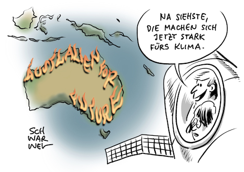 Cartoon: Australien Buschbrände Kohle (medium) by Schwarwel tagged australien,buschfeuer,bushfire,buschbrände,waldbrände,fridays,for,future,aktivisten,siemens,greenwashing,kohleabbau,klima,wetter,klimawandel,klimaleugner,klimagegner,klimapolitik,naturkatastropen,umwelt,umweltschutz,umweltschützer,umweltpolitik,greta,thunberg,fridaysforfuture,co2,emission,ausstoß,schülerstreik,schülerdemo,klimaschutz,klimaschützer,klimaaktivisten,eisschmelze,erderwärmung,klimaerwärmung,ökosystem,planet,erde,treibhausgase,wissenschaftler,klimaforscher,forscher,klimaforschung,dürre,unwetter,eisbär,flora,fauna,tierschutz,klimaänderung,klimawechsel,erdatmosphäre,treibhauseffekt,klimanotstand,schulstreik,klimastreik,pariser,klimaschutzabkommen,weltklimaabkommen,scientists,parents,opas,treibhausgasemissionen,menschengemachter,energiewende,erneuerbare,energien,verkehrswende,kohleausstieg,kohlekraftwerke,klimagerechtigkeit,globalisierung,klimaprotest,klimapaket,cartoon,karikatur,schwarwel,kohlebergwerk,luisa,neubauer,kaeser,morrison,premierminister,australien,buschfeuer,bushfire,buschbrände,waldbrände,fridays,for,future,aktivisten,siemens,greenwashing,kohleabbau,klima,wetter,klimawandel,klimaleugner,klimagegner,klimapolitik,naturkatastropen,umwelt,umweltschutz,umweltschützer,umweltpolitik,greta,thunberg,fridaysforfuture,co2,emission,ausstoß,schülerstreik,schülerdemo,klimaschutz,klimaschützer,klimaaktivisten,eisschmelze,erderwärmung,klimaerwärmung,ökosystem,planet,erde,treibhausgase,wissenschaftler,klimaforscher,forscher,klimaforschung,dürre,unwetter,eisbär,flora,fauna,tierschutz,klimaänderung,klimawechsel,erdatmosphäre,treibhauseffekt,klimanotstand,schulstreik,klimastreik,pariser,klimaschutzabkommen,weltklimaabkommen,scientists,parents,opas,treibhausgasemissionen,menschengemachter,energiewende,erneuerbare,energien,verkehrswende,kohleausstieg,kohlekraftwerke,klimagerechtigkeit,globalisierung,klimaprotest,klimapaket,cartoon,karikatur,schwarwel,kohlebergwerk,luisa,neubauer,kaeser,morrison,premierminister