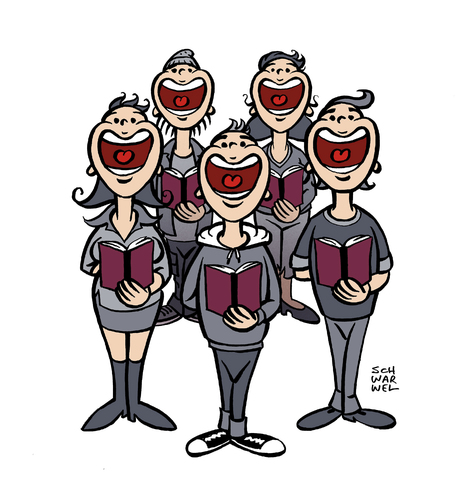 Chor yapan Schwarwel | Media & Kültür Cartoon | TOONPOOL
