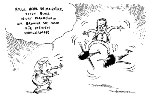 Cartoon: Drohnen Thomas de Maiziere (medium) by Schwarwel tagged einsatz,drohnen,thomas,de,maiziere,merkel,wahl,wahlpläne,karikatur,schwarwel,einsatz,drohnen,thomas,de,maiziere,merkel,wahl,wahlpläne,karikatur,schwarwel