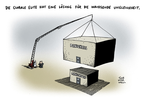 Cartoon: Elite fürchtet Aufstand Massen (medium) by Schwarwel tagged umfrage,weltwirtschaftsforum,globale,elite,aufstand,massen,ungleichheit,geld,finanzen,armut,reich,karikatur,schwarwel,umfrage,weltwirtschaftsforum,globale,elite,aufstand,massen,ungleichheit,geld,finanzen,armut,reich,karikatur,schwarwel