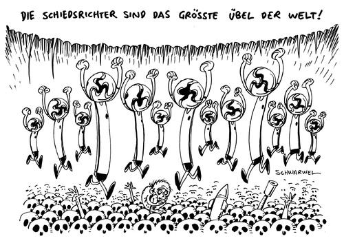 Cartoon: Fußball WM Sportnews (medium) by Schwarwel tagged fußball,wm,weltmeisterschaft,sport,tor,ball,fußballer,rasen,stadion,sportnews,berichterstattung,politik,weltgeschehen,schiedsrichter,fußballfieber,karikatur,schwarwel,fußball,wm,weltmeisterschaft,sport,tor,ball,fußballer,rasen,stadion,sportnews,berichterstattung,politik,weltgeschehen,schiedsrichter,fußballfieber,karikatur,schwarwel