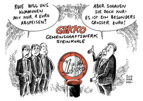 Cartoon: Gekko Energiekonzern RWE (medium) by Schwarwel tagged gekko,energie,energiekonzern,rwe,stadtwerke,strom,gas,versorgung,euro,kraftwerk,pleite,krise,karikatur,schwarwel,gekko,energie,energiekonzern,rwe,stadtwerke,strom,gas,versorgung,euro,kraftwerk,pleite,krise,karikatur,schwarwel