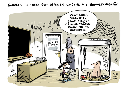 Cartoon: Homosexualität Schule Unterrich (medium) by Schwarwel tagged homosexualität,schule,schulunterricht,unterricht,maischberger,talk,tv,show,fernsehen,hass,debatte,karikatur,schwarwel,schwul,lesbisch,homo,kinder,erotik,sexuelle,orientierung,mann,frau,liebe,gleichstellung,gleichberechtigung,moral,umerziehung,bildungsplan,bildung,lehrplan,lehrer,transsexuelle,intersexuelle,hetero,akzeptanz,homosexualität,schule,schulunterricht,unterricht,maischberger,talk,tv,show,fernsehen,hass,debatte,karikatur,schwarwel,schwul,lesbisch,homo,kinder,sex,erotik,sexuelle,orientierung,mann,frau,liebe,gleichstellung,gleichberechtigung,moral,umerziehung,bildungsplan,bildung,lehrplan,lehrer,transsexuelle,intersexuelle,hetero,akzeptanz