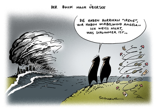 Hurrikan Irene und Merkel