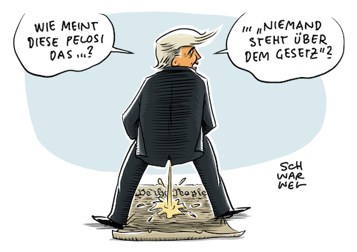 Cartoon: Impeachment Trump (medium) by Schwarwel tagged donald,trump,us,usa,america,amerika,weißes,haus,impeachment,amtsmissbrauch,demokraten,republikaner,parlament,nancy,pelosi,cartoon,karikatur,schwarwel,donald,trump,us,usa,america,amerika,weißes,haus,impeachment,amtsmissbrauch,demokraten,republikaner,parlament,nancy,pelosi,cartoon,karikatur,schwarwel