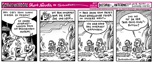 Cartoon: Internet (medium) by Schwarwel tagged internet,erfindung,schweinevogel,kreatur,eens,zwoa,cartoon,schwarwel,witz,lustig
