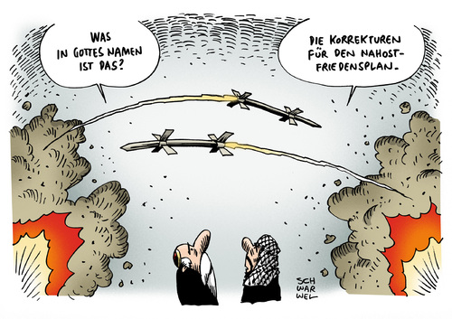 Cartoon: Israel Nahost Friedensplan (medium) by Schwarwel tagged israel,terror,vergeltung,nahost,friedensplan,frieden,krieg,waffen,gewalt,karikatur,schwarwel,israel,terror,vergeltung,nahost,friedensplan,frieden,krieg,waffen,gewalt,karikatur,schwarwel