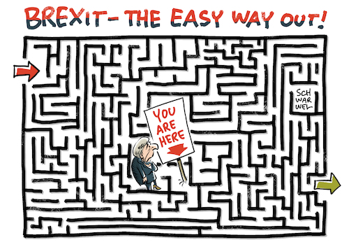 Cartoon: May will Brexit Deal retten (medium) by Schwarwel tagged theresa,may,brexit,england,großbritannien,great,britain,engländer,british,premierministerin,eu,europäische,union,europa,cartoon,karikatur,schwarwel,theresa,may,brexit,england,großbritannien,great,britain,engländer,british,premierministerin,eu,europäische,union,europa,cartoon,karikatur,schwarwel
