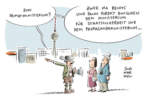 Cartoon: Ministerium für Heimat (medium) by Schwarwel tagged groko,große,koalition,horst,seehofer,csu,partei,politik,politiker,deutschland,innenpolitik,sondierung,sondierungsgespräche,koalitionsverhandlungen,martin,schulz,spd,angela,merkel,cdu,union,innenminister,minister,minterium,für,heimat,heimatministerium,koalitionsvertrag,bmi,bundesinnenministerium,digitalisierung,digitalisierungsministerium,zukunftsministerium,rechts,nazi,afd,nazis,rechtsextrem,rechtsextremismus,rechter,rand,rassismus,rassisten,sieg,heil,hitler,nationslsozialismus,nationalsozialisten,nonazis,noafd,flüchtlingspolitik,flüchtlinge,geflüchtete,obergrenze,familiennachzug,karikatur,schwarwel,groko,große,koalition,horst,seehofer,csu,partei,politik,politiker,deutschland,innenpolitik,sondierung,sondierungsgespräche,koalitionsverhandlungen,martin,schulz,spd,angela,merkel,cdu,union,innenminister,minister,minterium,für,heimat,heimatministerium,koalitionsvertrag,bmi,bundesinnenministerium,digitalisierung,digitalisierungsministerium,zukunftsministerium,rechts,nazi,afd,nazis,rechtsextrem,rechtsextremismus,rechter,rand,rassismus,rassisten,sieg,heil,hitler,nationslsozialismus,nationalsozialisten,nonazis,noafd,flüchtlingspolitik,flüchtlinge,geflüchtete,obergrenze,familiennachzug,karikatur,schwarwel