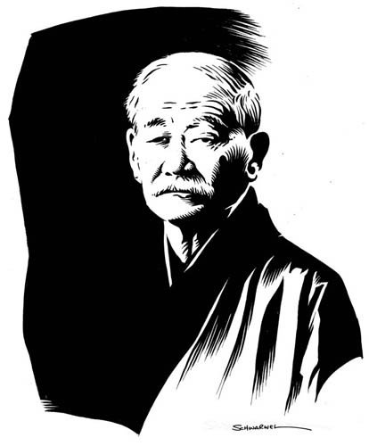 Cartoon: Porträt J. Kano (medium) by Schwarwel tagged kano,judo,buch,schulsport,sport,kodokan,japan,jujutsu