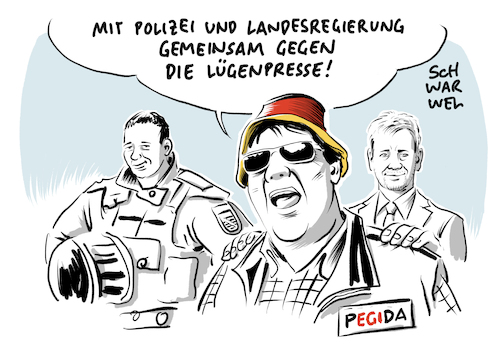 Pressefreiheit in Sachsen Pegida