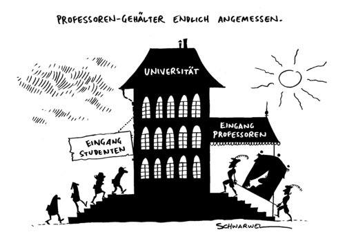 Cartoon: Professoren Gehälter (medium) by Schwarwel tagged schwarwel,karikatur,alimentation,beamte,hochschullehrer,hochschule,besoldung,bundesverfassungsgericht,lohn,geld,grundsatzurteil,hessen,urteil,gehalt,professoren,professoren,gehalt,urteil,hessen,grundsatzurteil,lohn,bundesverfassungsgericht,beamte,alimentation