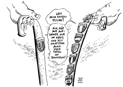 Cartoon: Protest gegen Pegida (medium) by Schwarwel tagged hamburg,köln,münchen,protest,dresden,islamfeindlich,rechts,nazis,pegida,bewegung,karikatur,schwarwel,hamburg,köln,münchen,protest,dresden,islamfeindlich,rechts,nazis,pegida,bewegung,karikatur,schwarwel