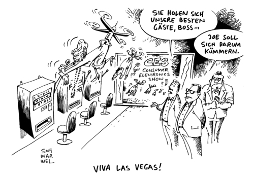 Cartoon: Technikmesse CES Las Vegas (medium) by Schwarwel tagged technikmesse,ces,viva,las,vegas,messe,unterhaltungselektronik,unterhaltung,technik,neuheit,karikatur,schwarwel,technikmesse,ces,viva,las,vegas,messe,unterhaltungselektronik,unterhaltung,technik,neuheit,karikatur,schwarwel