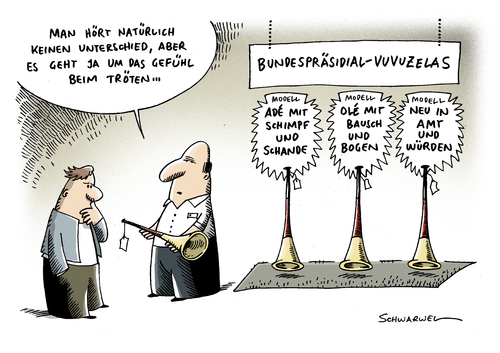 Cartoon: Wahl Bundespräsident (medium) by Schwarwel tagged wahl,bundespräsident,deutschland,regierung,politik,karikatur,schwarwel,wahl,bundespräsident,regierung,deutschland,gauck