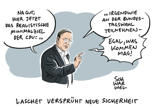 Cartoon: Wahlkampf CDU Kandidat Laschet (medium) by Schwarwel tagged bundestagswahl,kanzlerkandidat,kanzler,kanzlerin,wahlkampf,wahlen,waehler,annalena,baerbock,armin,laschet,olaf,scholz,spd,union,cdu,csu,soeder,die,gruenen,partei,umfragewerte,wahlprognose,cartoon,karikatur,schwarwel,bundestagswahl,kanzlerkandidat,kanzler,kanzlerin,wahlkampf,wahlen,waehler,annalena,baerbock,armin,laschet,olaf,scholz,spd,union,cdu,csu,soeder,die,gruenen,partei,umfragewerte,wahlprognose,cartoon,karikatur,schwarwel