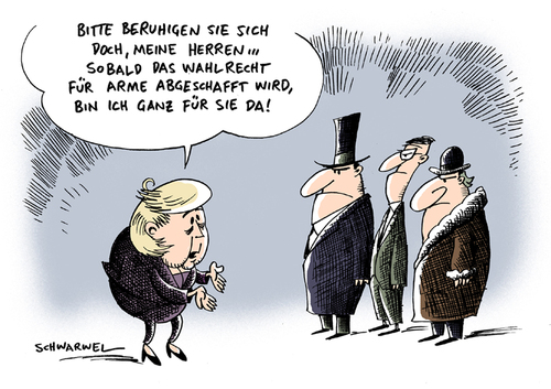 Cartoon: Wirtschaft sauer auf Merkel (medium) by Schwarwel tagged angela,merkel,wirtschaft,politik,krise,deutschland,regierung,karikatur,schwarwel