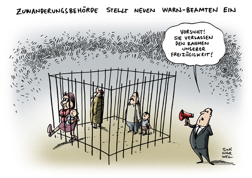 Cartoon: Zuwanderung Streit Freizügigkei (medium) by Schwarwel tagged zuwanderung,steit,freizügigkeit,karikatur,schwarwel,zuwanderung,steit,freizügigkeit,karikatur,schwarwel