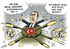 Cartoon: Erdogan PKK IS (small) by Schwarwel tagged türkei,erdogan,militärschlag,militär,waffen,gewalt,terror,miliz,pkk,is,islamischer,staat,karikatur,schwarwel,panzer