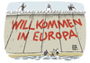 Cartoon: Geflüchtete Willkommen Europa (small) by Schwarwel tagged flüchtlinge,geflüchtete,flüchtlingskrise,flüchtlingspolitik,willkommen,europa,mauer,grenze,karikatur,schwarwel,krieg,terror,flucht,asyl,asylsuchende,refugees,welcome