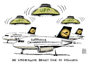 Cartoon: Lufthansa UFO Gewerkschaft (small) by Schwarwel tagged lufthansa,ufo,gewerkschaft,streikplan,streik,karikatur,schwarwel